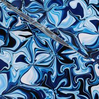 FLRD6 - Surreal Floral Dreams in Blue Medley