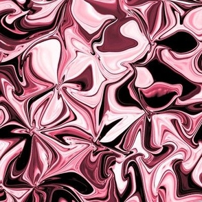 FLRD11 - Surreal Floral Dreams in Tonal Dusty Rose - 16 inch fabric repeat - 12 inch wallpaper repeat