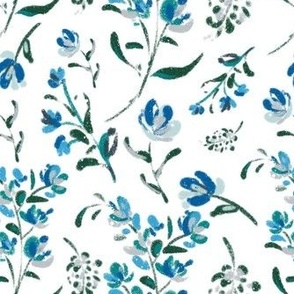Blue Whimsy Floral