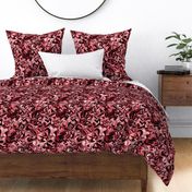 FLRD10 - Surreal Floral Dreams in Tones of Carmine Red 