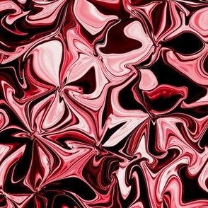 FLRD10 - Surreal Floral Dreams in Tones of Carmine Red 