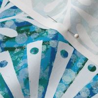 Paper-cut Floral Hourglass Stripe: Pantone Ultra Steady