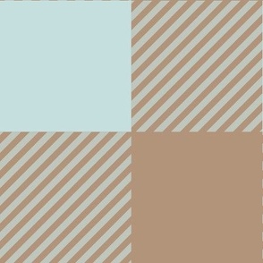 4,5 x 4,5 inch mint and peanut butter plaid by art for joy lesja saramakova gajdosikova design