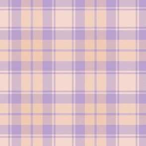 Summer lilac blush plaid - trendy tartan traditional checkered pattern in lilac blush peach