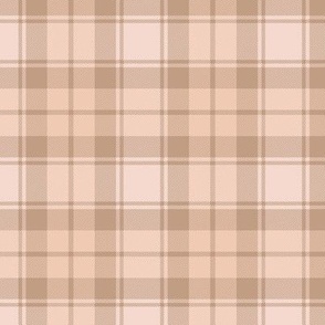 Fall beige neutral plaid - trendy tartan traditional checkered pattern in tan sand and beige blush