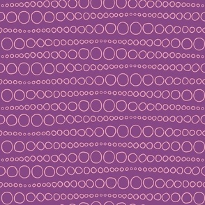 Medium - Pink Bubble Stripes on Purple
