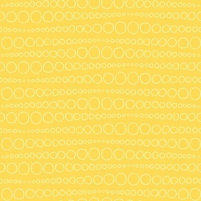 Medium - Yellow Bubble Stripes on Yellow