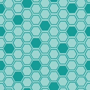 Medium - Honeycomb Scatter on Blue