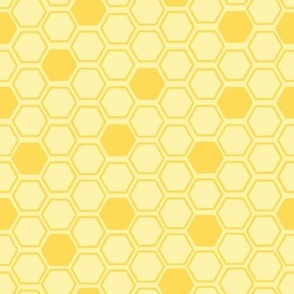 Small - Yellow Gold Honeycomb Scatter on Cornsilk Yellow