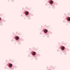  pink flower watercolor