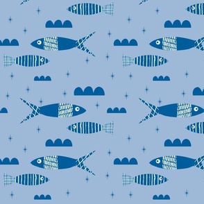 Sardines Blue Grey