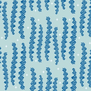 Sea Foliage Blue Aqua