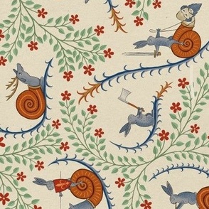 Medieval rabbits and snails rotated