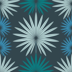 Palmetto Navy White Wallpaper SS2543 by York Wallpaper