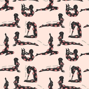 Silhouette of women holding yoga poses