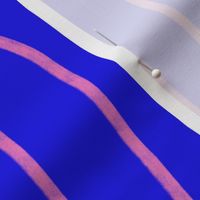 Pink crinkly vertical stripes on blue