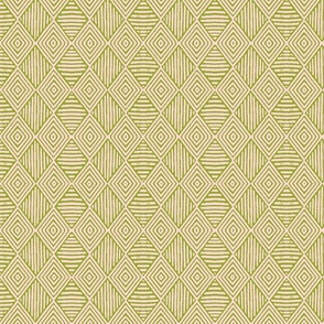 rustic stripes and diamonds ikat in moss green and blush pink