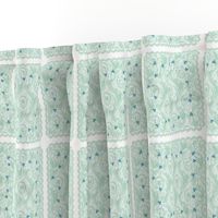 holiday cocktail napkins - peacock - mint