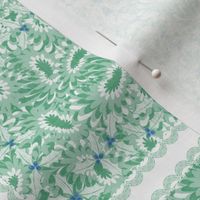 holiday cocktail napkins - paisley mums - mint