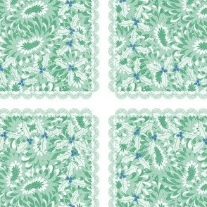 holiday cocktail napkins - paisley mums - mint