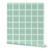 holiday cocktail napkins - chainmail - mint