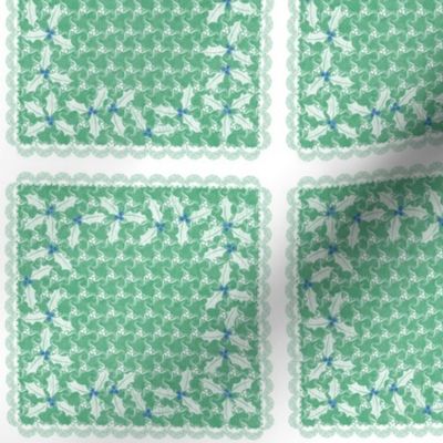 holiday cocktail napkins - sea spinners - mint