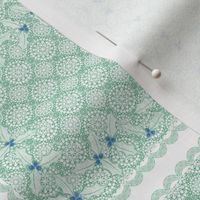 holiday cocktail napkins - lacey - mint
