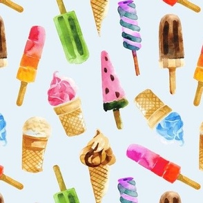Ice Cream and Popsicles / Light Blue