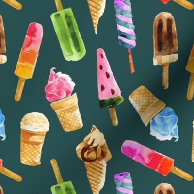 Ice Cream and Popsicles / Teal