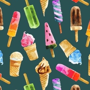 Ice Cream and Popsicles / Teal