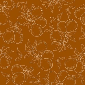 Sketchy Pear | Terracotta Orange and White