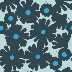 Darling Daisies  Ultra-Steady Blue Large