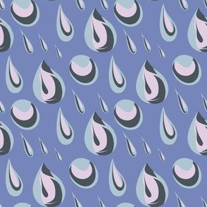 Large Raindrops - Periwinkle Blue