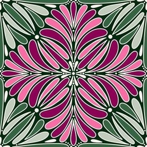 Retro -  Pink and Green