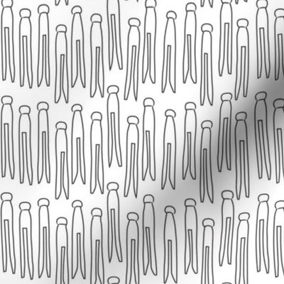 random clothespins black and white