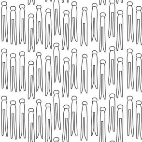 random clothespins black and white