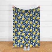 Amalfi Coast Lemons - Dark Blue