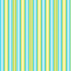 Blue Yellow & Green Summer Stripes