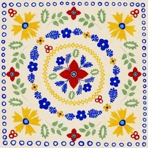 Polish Style Traditional Watercolor Tile 