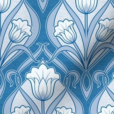 Tulips Art Nouveau_Persian Blue Lines_50Size