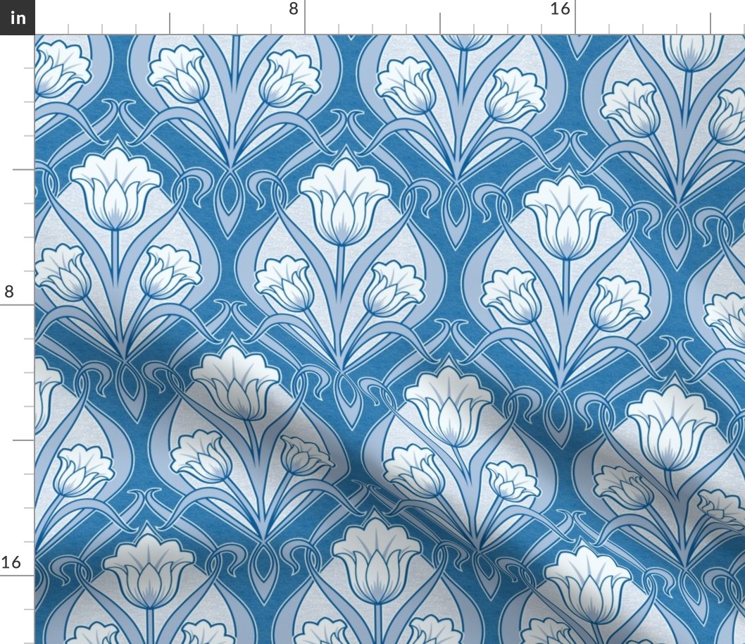 Tulips Art Nouveau_Persian Blue Lines_50Size