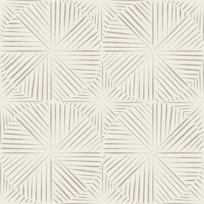 Varied Line Geo | Cloudy Silver, Creamy White 02 | Geometric