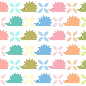 preppy hedgehog stripes wallpaper scale