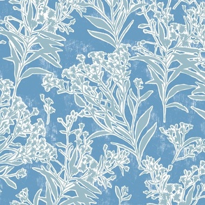 Ironweed Floral_East Fork_24x24_cerulean sky blues