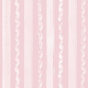 Medium Watercolor Straight and Wavy Stripes Shades of Cotton Candy