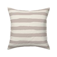 Jagged Horizontal Stripes | Creamy White, Silver Rust | Stripe