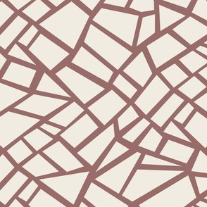 Mosaic Shapes | Copper Rose, Creamy White | Geometric