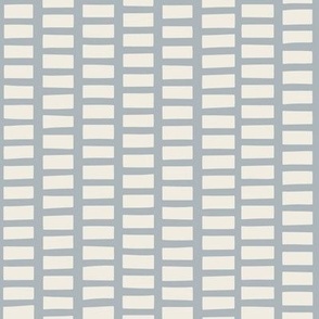 Rectangles | Creamy White, French Gray Blue | Geometric