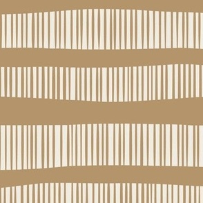 Wonky Striped Stripes | Creamy White, Lion Gold Yellow | Geometric
