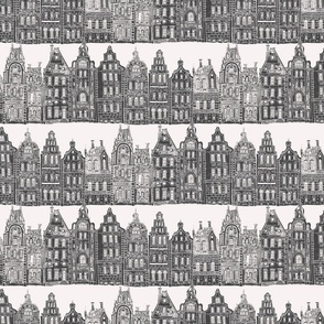AMSTERDAM CALLING -  graphite and ivory background